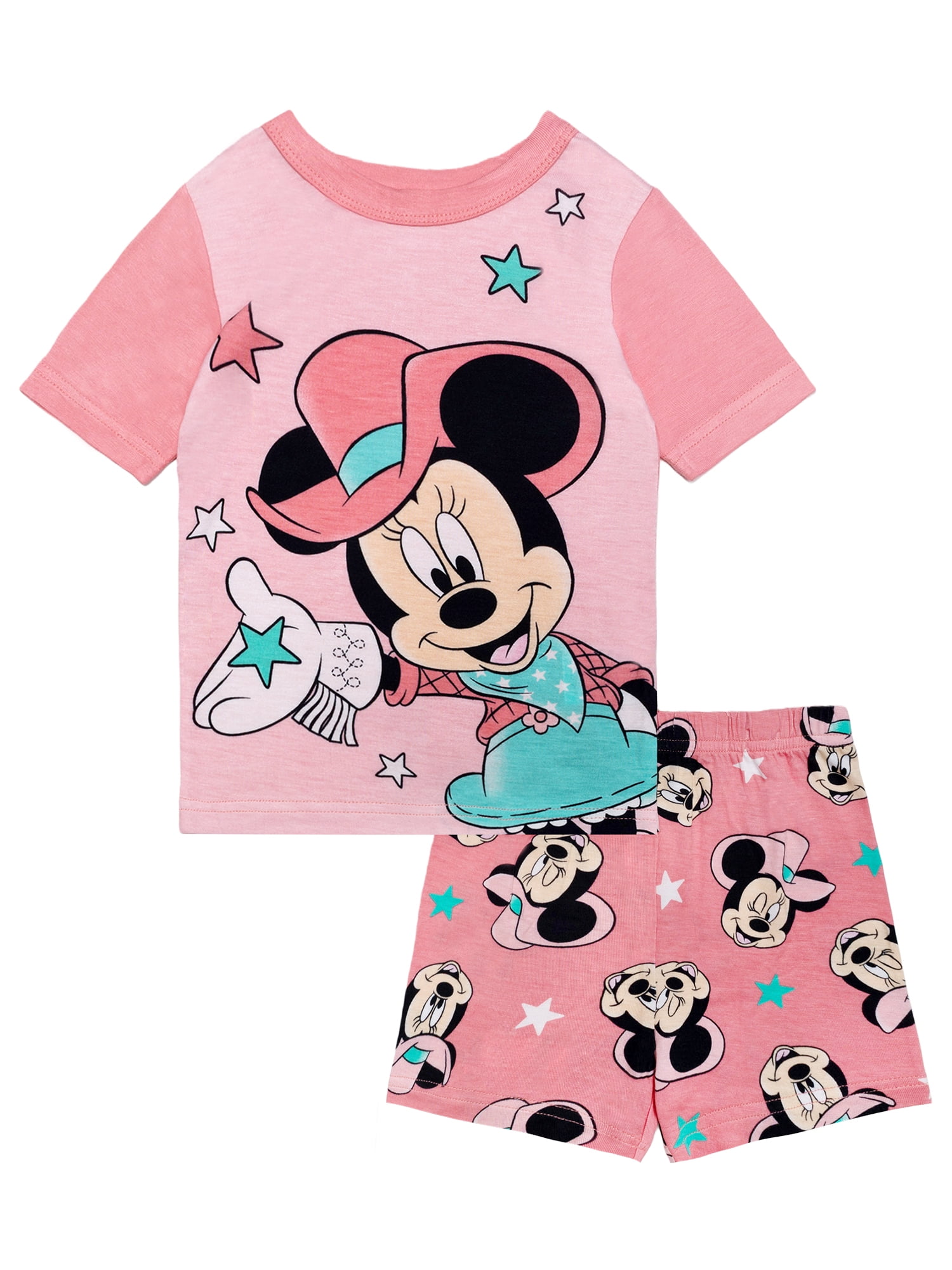 Character Toddler Viscose Tee and Short Sets Pajama Set, 2-Piece, Sizes 12M-5T