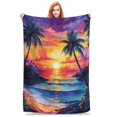 Characteristic art Flannel blanket lightweight and comfortable bed