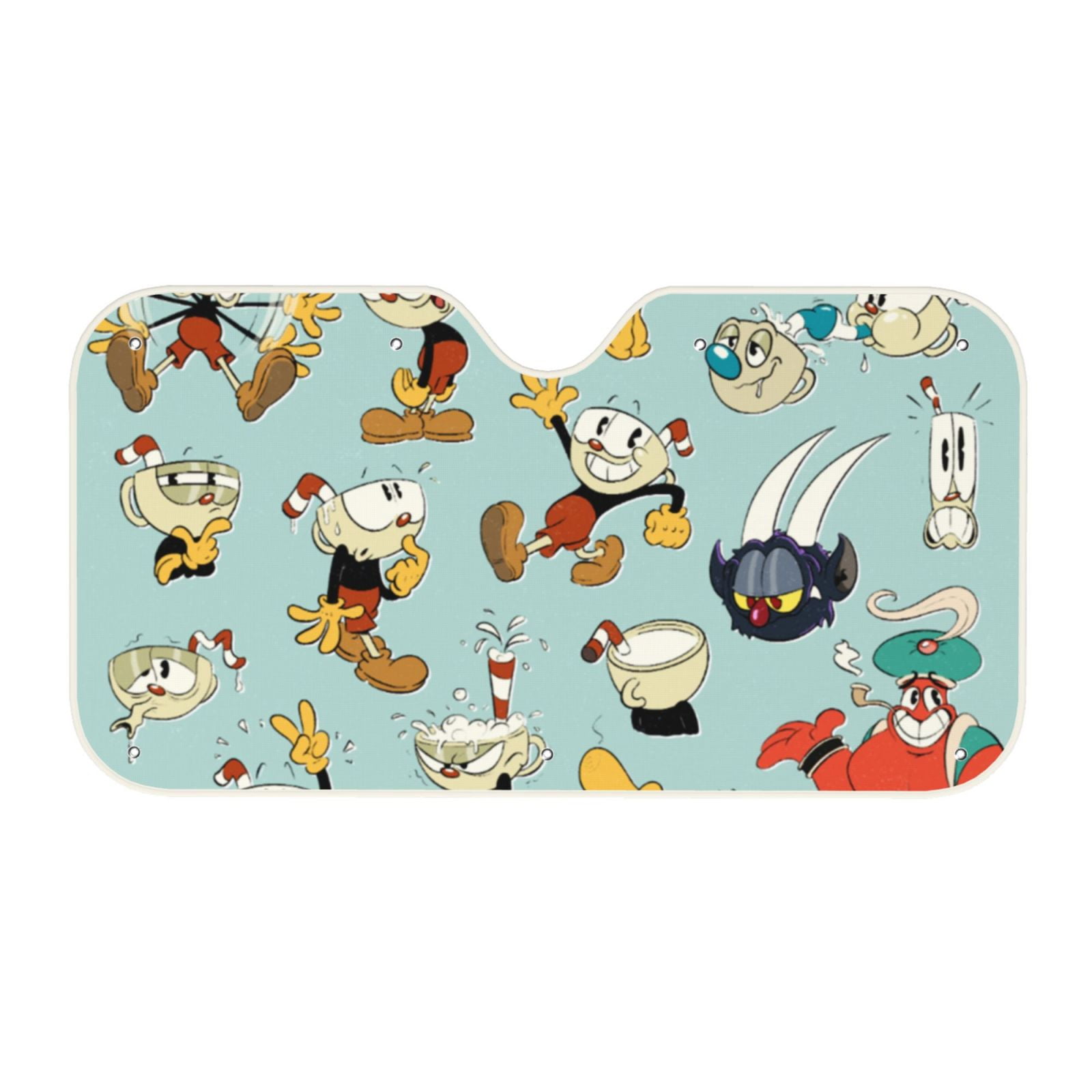 Characters Cuphead Show Foldable Car Windshield Sunshade Vehicle ...