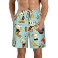 thumbnail image 1 of Characters Cuphead Show Men's Beach Shorts Swim Trunks Casual Quick Dry Board Shorts Swimwear with Mesh Lined and Pockets, 1 of 8