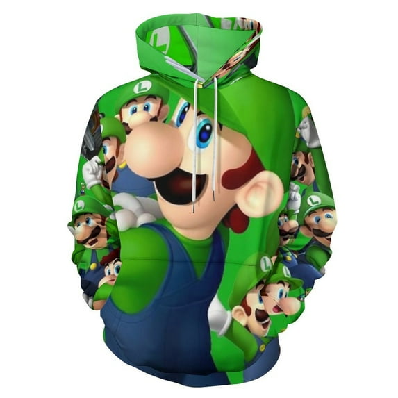 Characters Luigi's Mansion Fashion Sweatshirts Hoodies For Mens And Womens 3D Printing Hoody Pullover Winter Daily Unisex Adult Hooded Clothes With Drawstring And Pocket