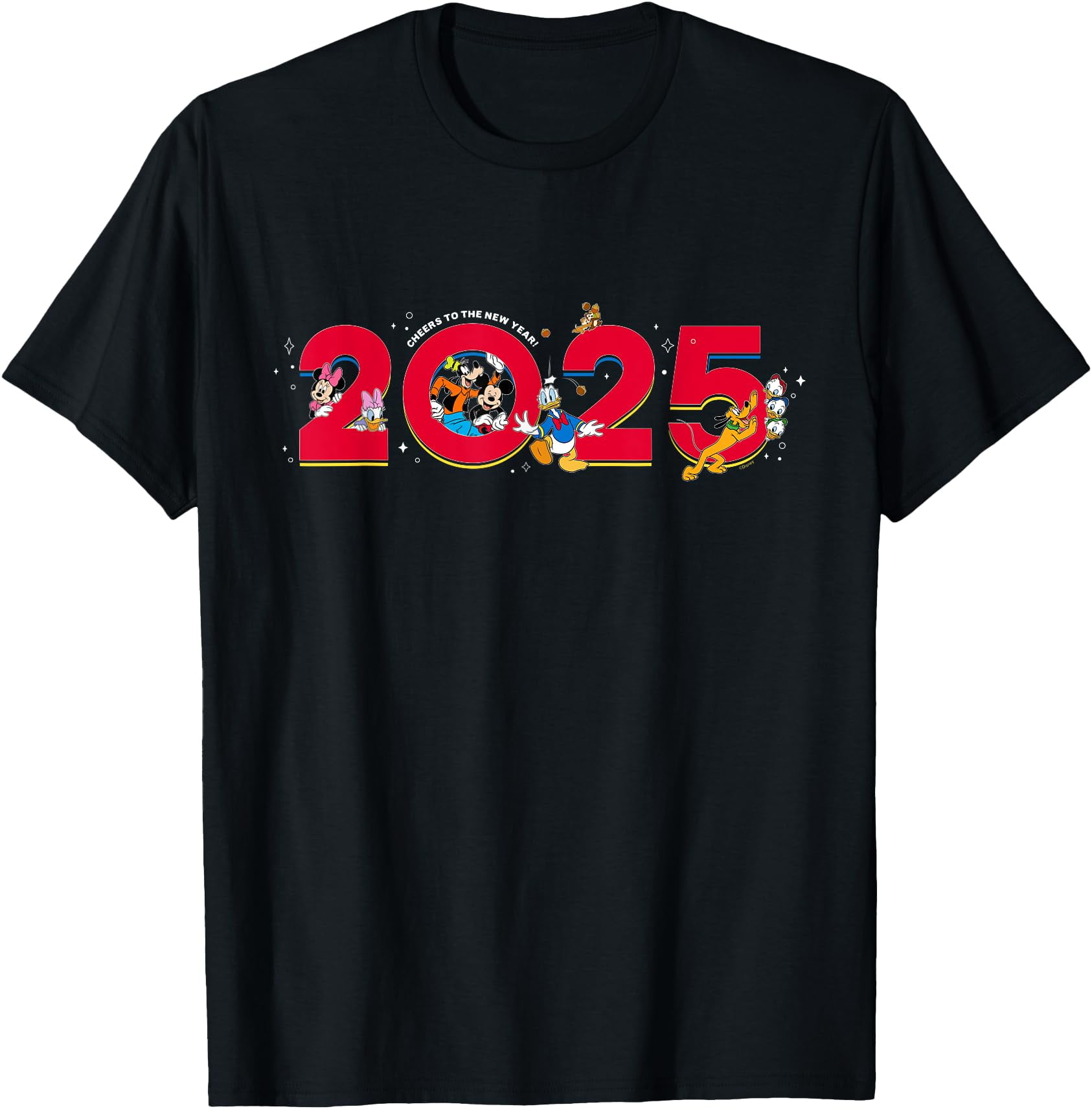 Characters Mickey & Pals Cheers to the New Year 2025 Men Women Kids T