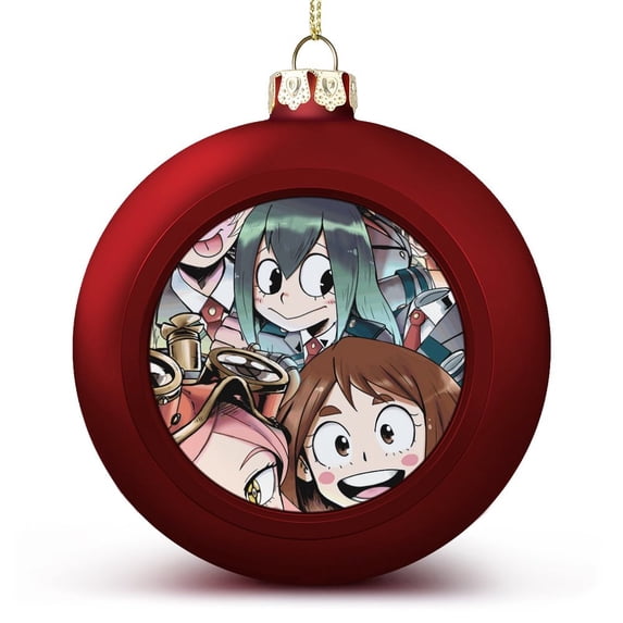 Characters My Hero Academia Christmas Balls Sparkling Christmas Tree Hanging Ornaments Party Home Decor Xmas Christmas Gifts