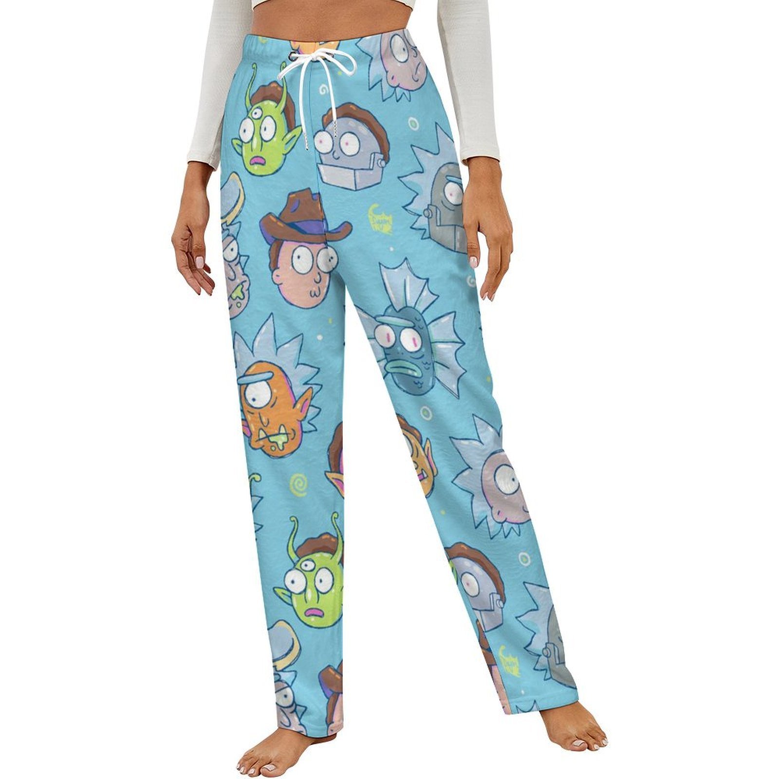 Characters Rick And Morty Flannel Women s Pajama Pants Bottoms characters-rick-and-morty-flannel-women-s-pajama-pants-bottoms