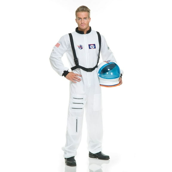 Adult Mens Womens White Astronaut Space Suit Costume Small 36-38