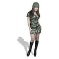 thumbnail image 1 of Charades Costumes 127434 GI Gal Double Zip Dress Adult Costume - Green - Large - Helmet NOT Included, 1 of 1