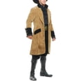 thumbnail image 1 of Charades Costumes Adult's Medium 40-42 Pirate Long Tan And Black Elegant Jacket Coat Costume, 1 of 2