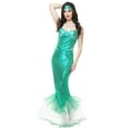 thumbnail image 1 of Adults Womens Sexy Tight Emerald Green Fantasy Mermaid Costume Large 11-13, 1 of 2