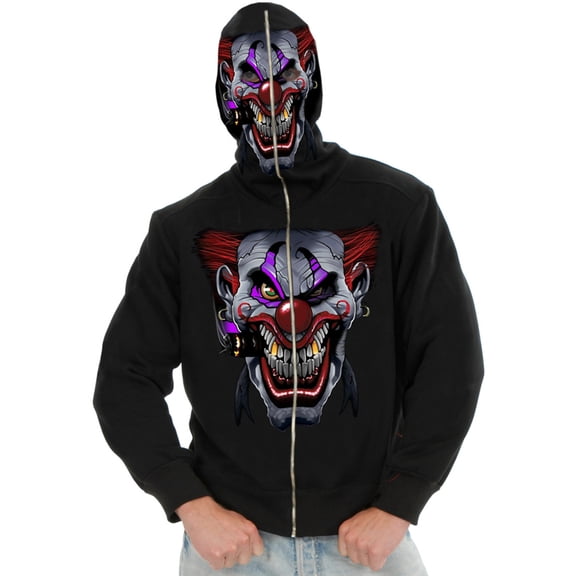 Boys Small 27-28 Evil Clown Costume Hoodie Sweatshirt