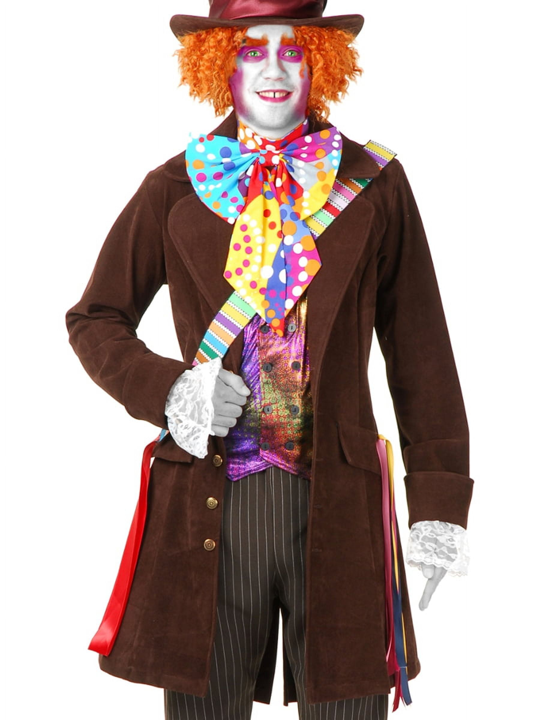 Alice In Wonderland Mad Hatter Mens Adult Fancy Dress Halloween Costume