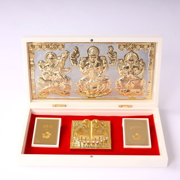 Charan Paduka Set with Shubh Laabh Inscriptions  Blessings for Your Home