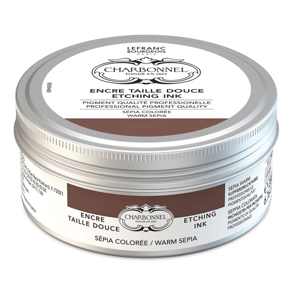 Charbonnel Etching Ink - Colored Sepia, 200 ml