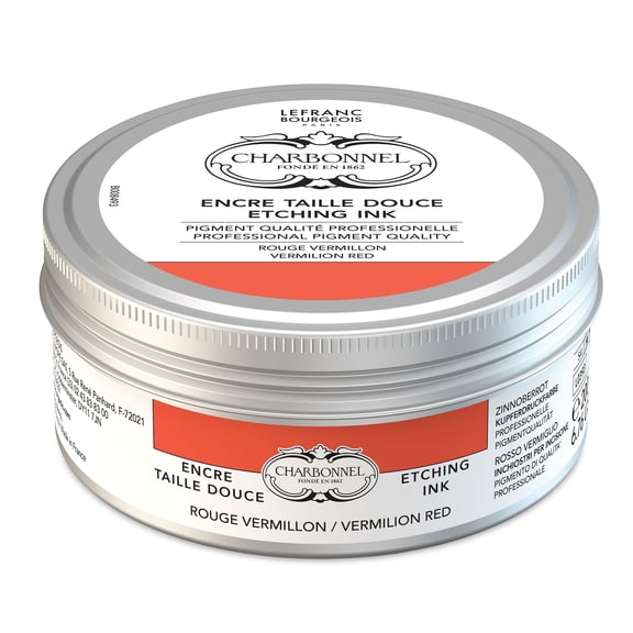 Charbonnel Etching Ink - Vermilion Red, 200 ml