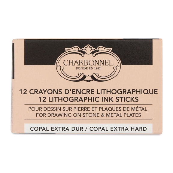 Charbonnel Lithographic Crayons - Copal Hard, Pkg of 12