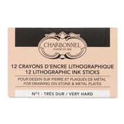 Charbonnel Lithographic Crayons - No 1 Hard, Pkg of 12