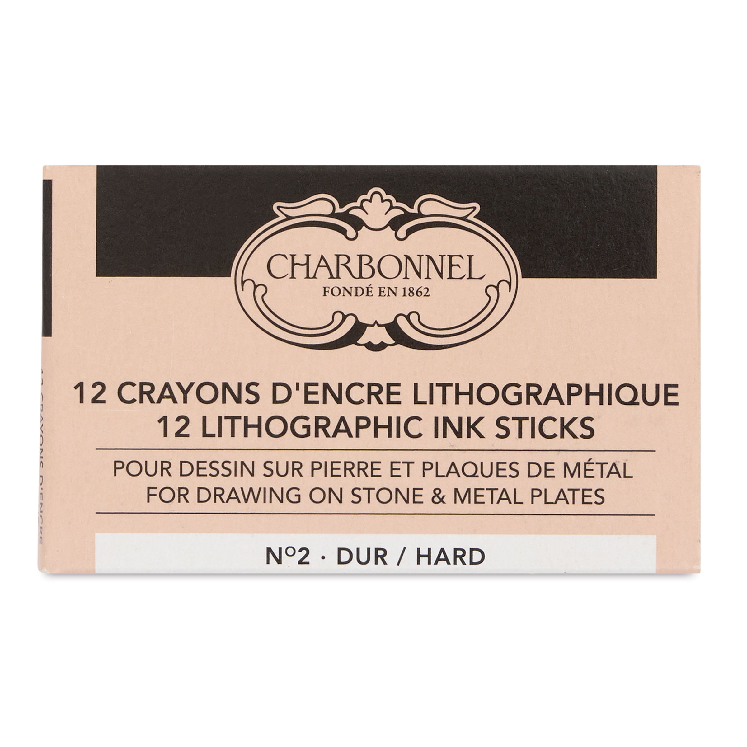 Charbonnel Lithographic Crayons - No 2 Hard, Pkg of 12