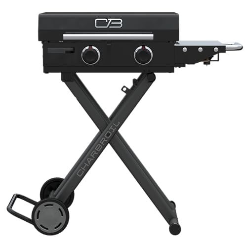 Charbroil Performance Series 22" Portable Propane Gas Griddle - 2-Burner, Black