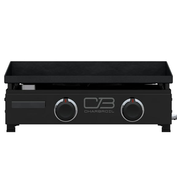 Charbroil 22" Performance Series Portable Tabletop 2 Burner Propane Gas Griddle, Black 463614224