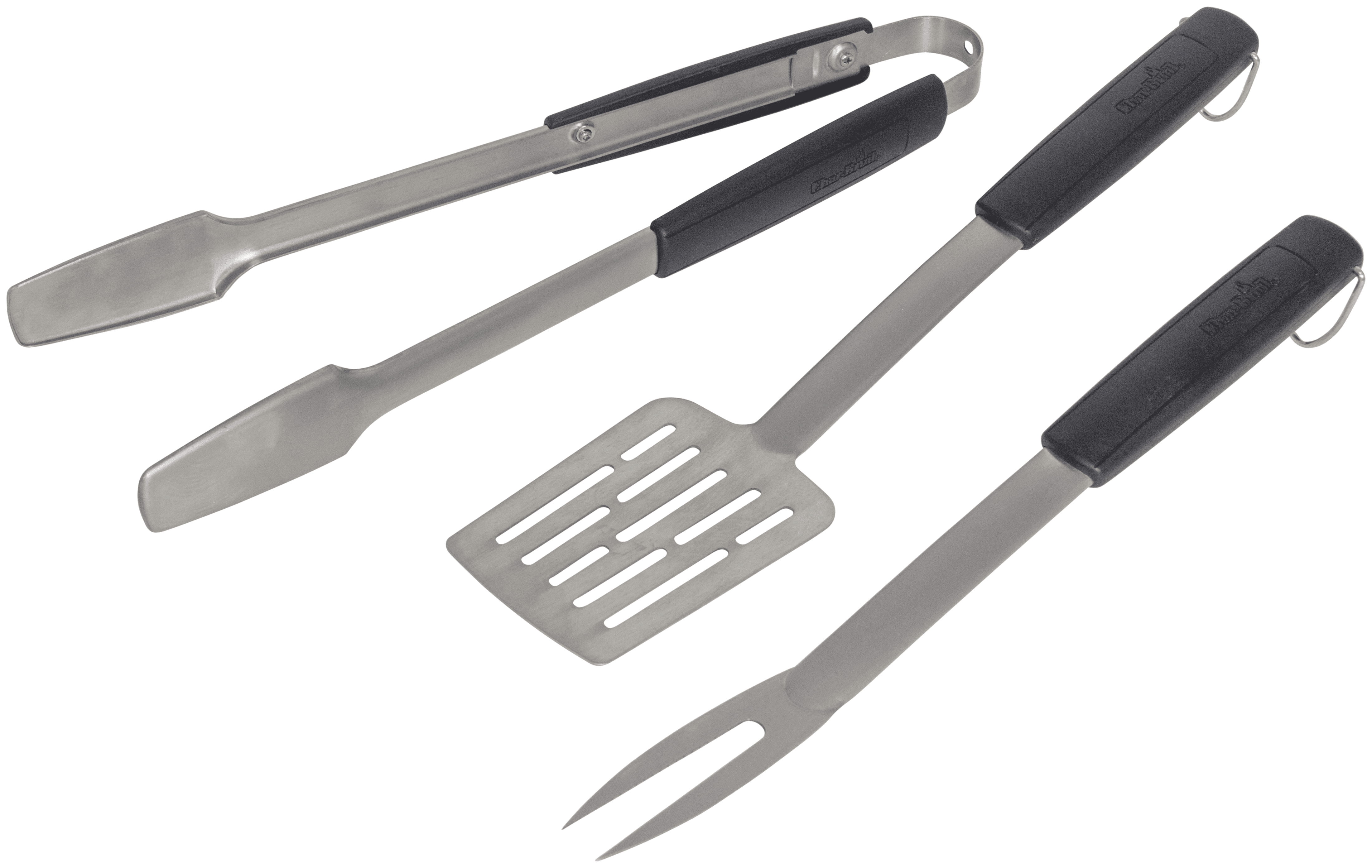 Charbroil 3-Piece Aspire Grilling Tool Set, Stainless Steel - Fork, Spatula, & Tongs