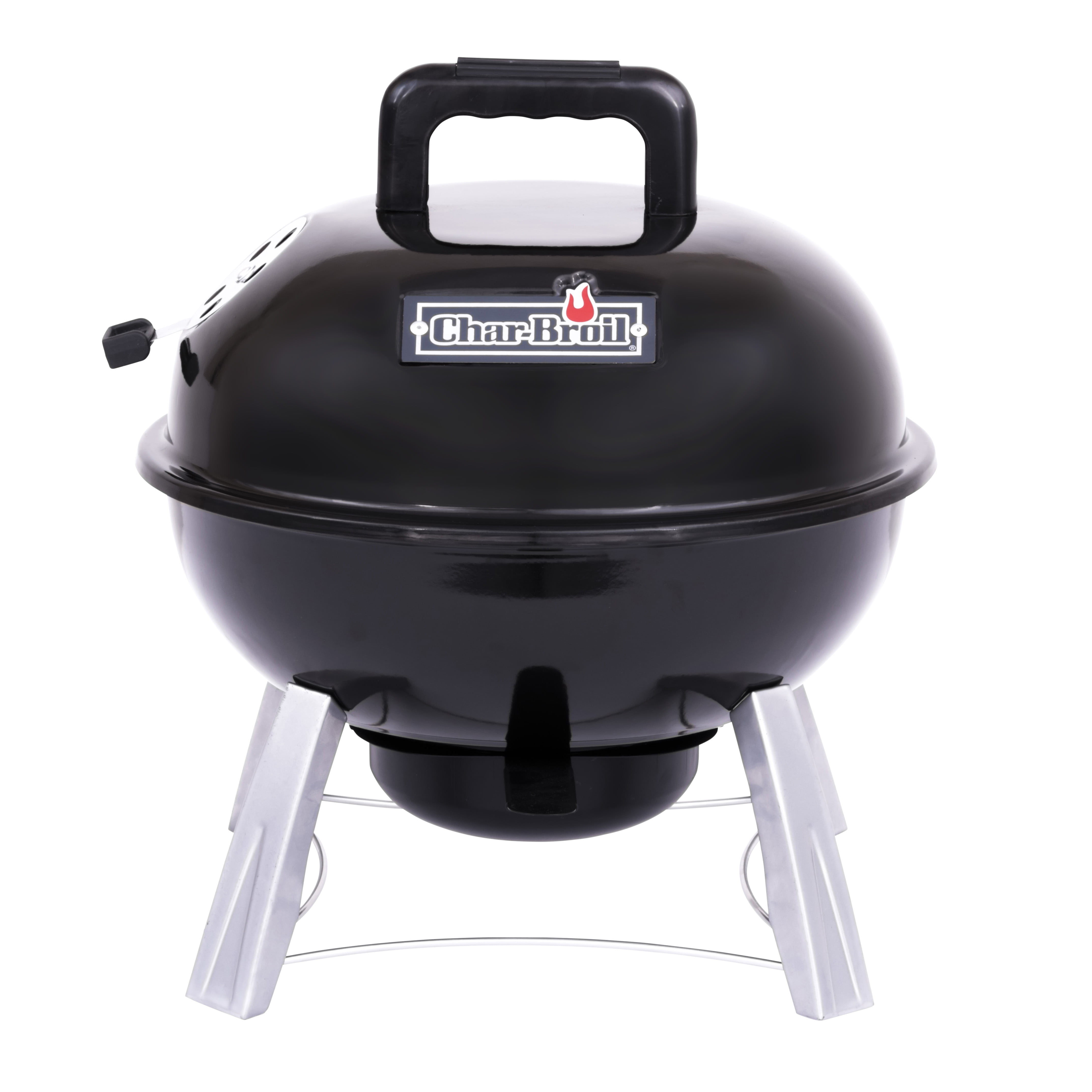 Black Steel 14-Inch Portable Kettle Charcoal Grill
