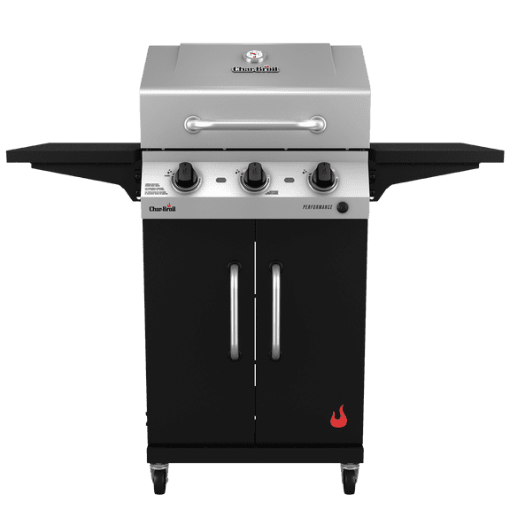 Charbroil Performance Series 3-Burner Cabinet Gas Grill, 375 sq in, Stainless and Black