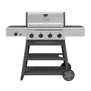 Charbroil Performance Series FlavorMax 4-Burner Cart Gas Grill with Side Burner, Stainless