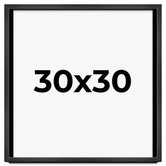 Charcoal 30x30 Large Shadow Box Display Wooden Frame with White Acid-Free Backing UV Acrylic &