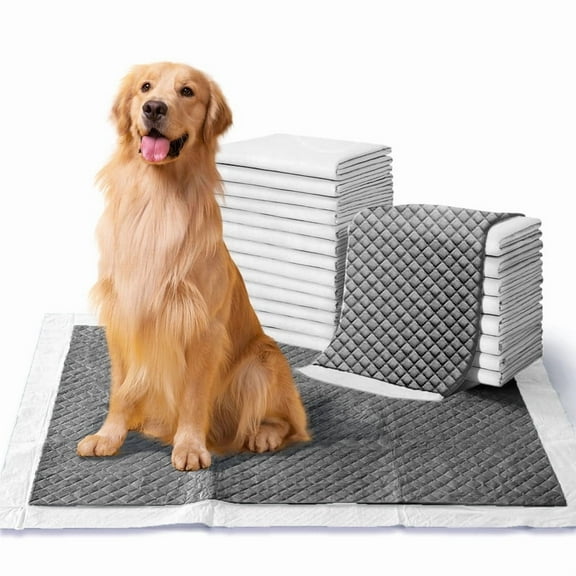 Charcoal 6-Layer Dog Pee Pads, 23.5"x35.4" (L) 20Count, Odor Control for Big Dogs Home Training