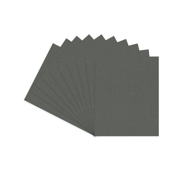 Charcoal Acid Free 8x10 Backing Board - Uncut Photo Mat Board - 50 Sheets