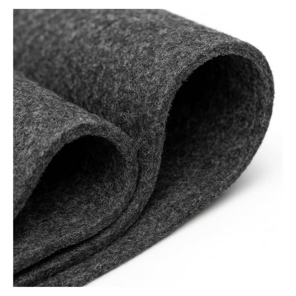 Charcoal Acrylic Felt Fabric - 3.2mm Thick, 60" Wide - Soft, Non-Stiff Felt by The Yard - Ideal for Sewing, DIY Projects, & Padding - Half Yard Charcoal 3.2mm