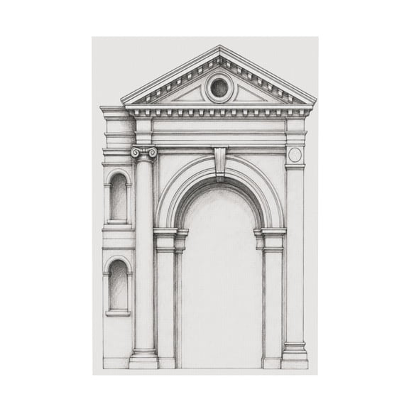 Charcoal Architectural Study II Canvas Wall Art Unframed Art Print 12*18in