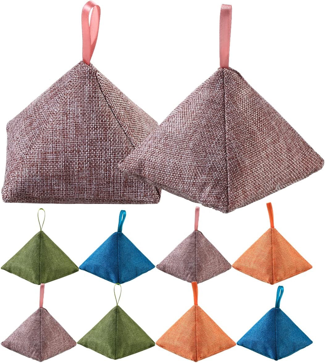 Charcoal Bamboo Bags nature charcoal bags Activated Charcoal Odor Absorber Eliminator Bag (8, Green, Brown, Orange, Blue)
