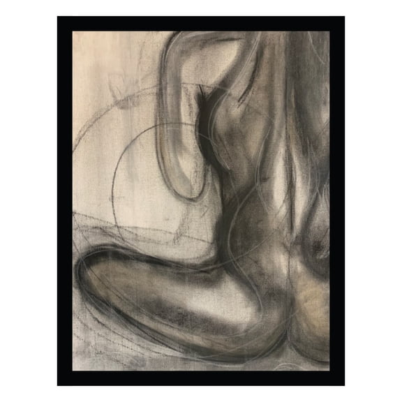 Charcoal Beauty, All Woman - Framed Print