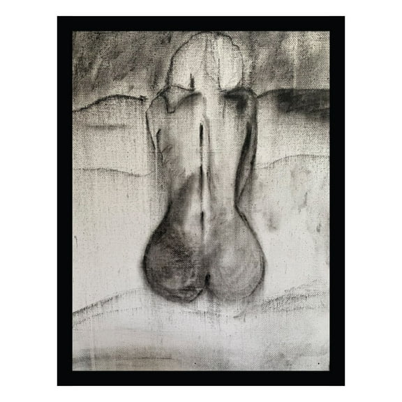 Charcoal Beauty, All Woman - Framed Print