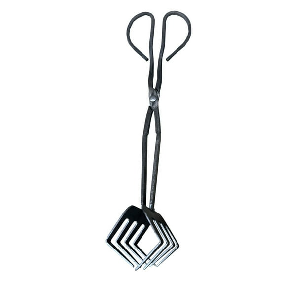 Charcoal Clamp Tool for Fireplaces and Campfire Essential Pit Tongs Firewood Grabber for Barbecues and Picnics