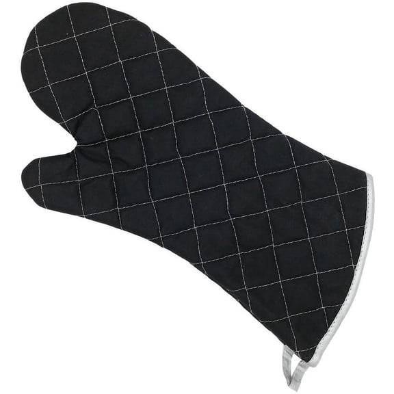 Charcoal Color Fire Retardant Fabric Oven Mitt 15 Inch Length