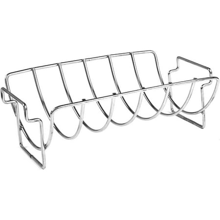 Charcoal Companion 14-Inch Stainless Steel Reversible Roasting and Rib Rack