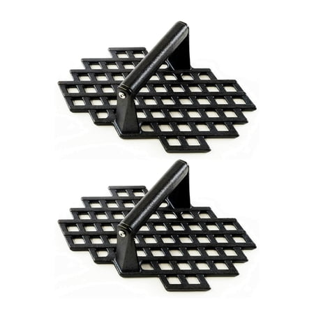 Charcoal Companion CC5159 Cast Iron Grill Marks Press (2-Pack)