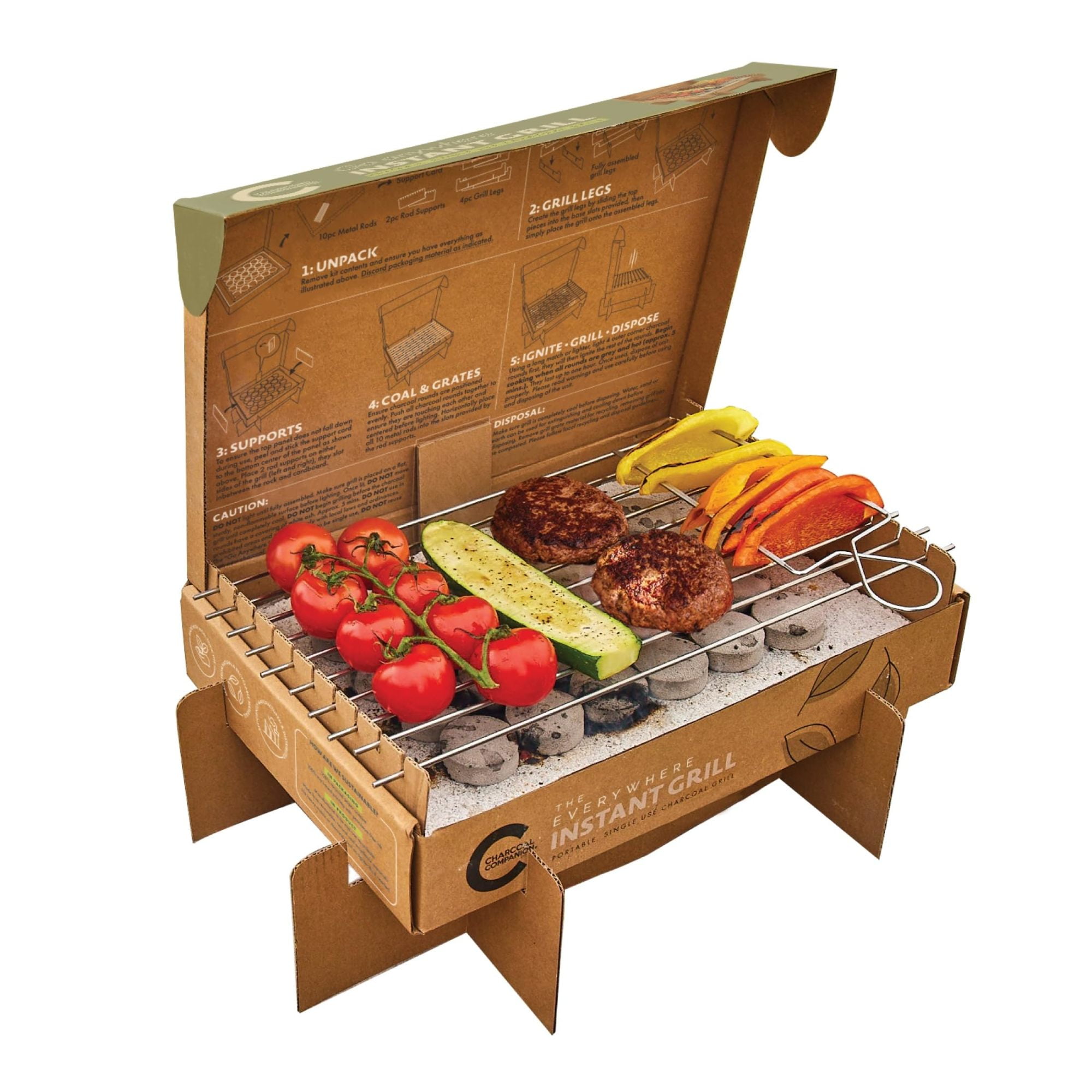 Charcoal Companion Everywhere Portable Instant Grill Disposable