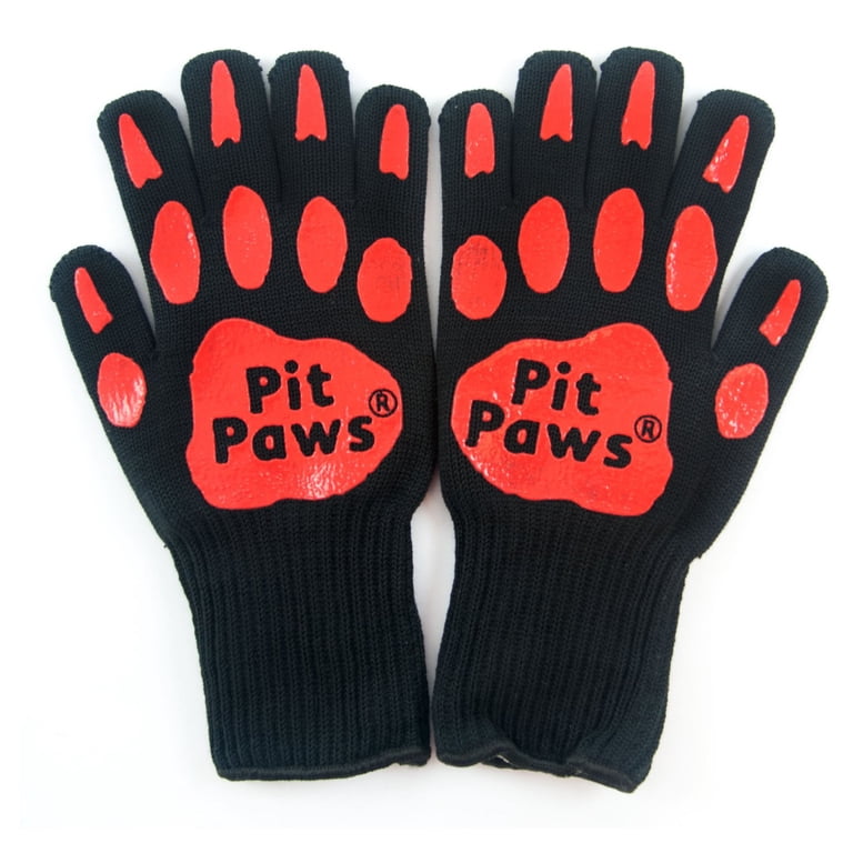 Charcoal Companion Pit Mitt – Heat Resistant BBQ Glove With Aramid Fiber, 475°F Protection, Textured Silicone Grip, Reversible For Left Or Right Hand