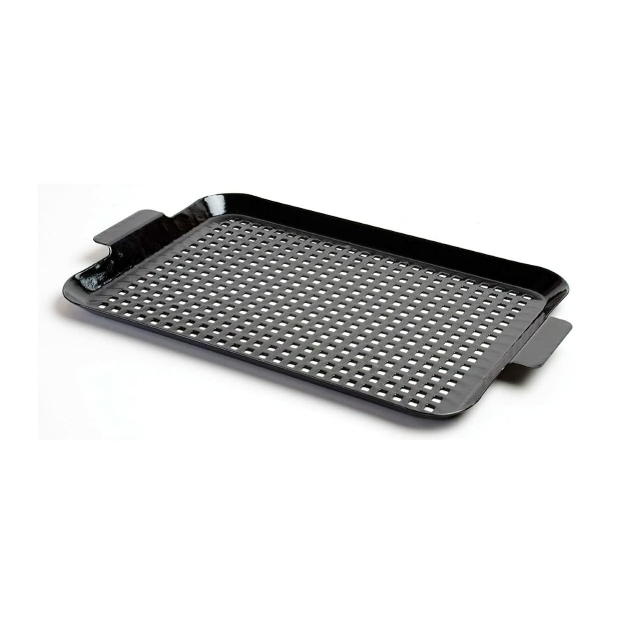 Black Porcelain-Coated Grill Grid with Handles