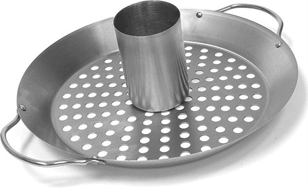 Charcoal Companion Stainless Steel Convertible Wok & Vertical Roaster