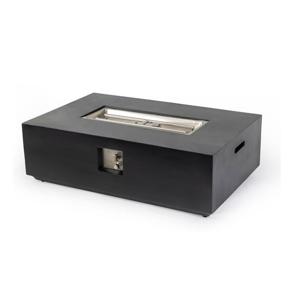 Charcoal Concrete Propane/Natural Gas Fire Pit Table Outdoor