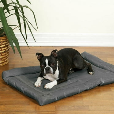 Charcoal Dog Beds Water Resistant Nylon Crate Mat Indoor Outdoor Use Pick Size (Medium/Large - 36" x 23")
