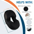 Charcoal Donut Pillow for Tailbone Pain and Hemorrhoids, Tailbone Pain