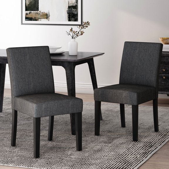 Charcoal Fabric Chair for Home Dining / Provide a Classy Seating Option