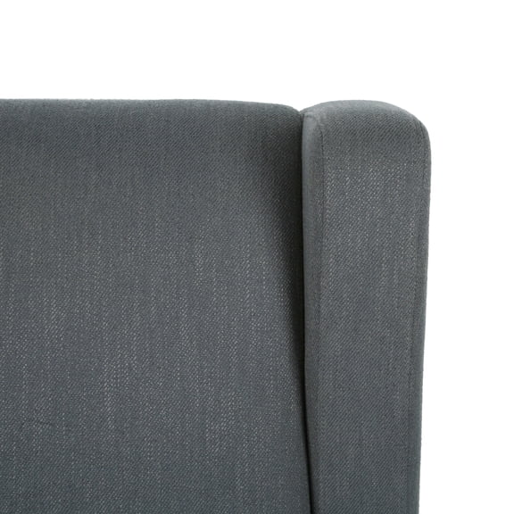 Charcoal Fabric Recliner With Wingback For Stylish Comfort - Swivel And Functional Design