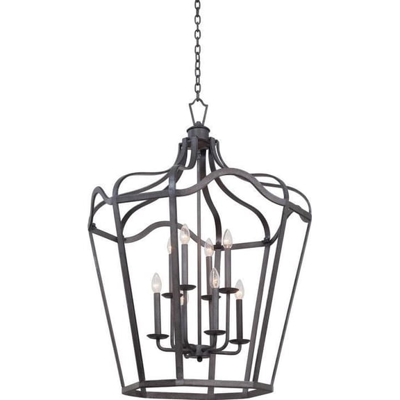 Charcoal Finish Livingston 8-Light Large Lantern