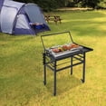 thumbnail image 1 of Charcoal Flip Grill, 24.41x14.76x31.1in Alloy Steel, 360° Rotating Basket & 5-Height Settings, Portable Tabletop Design, Great for Outdoor Camping/Patios, 1 of 18
