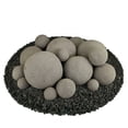 thumbnail image 1 of Charcoal Gray, Ceramic Fire Balls | Mixed Set of 18, 1 of 7